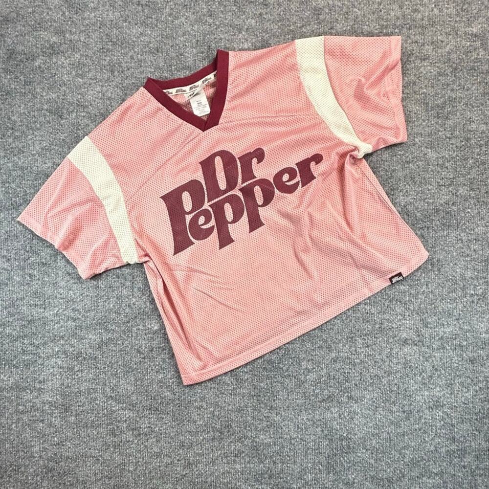 Dr Pepper 23 Pink Mesh Football Jersey Women’s Small Retro Soda Shirt